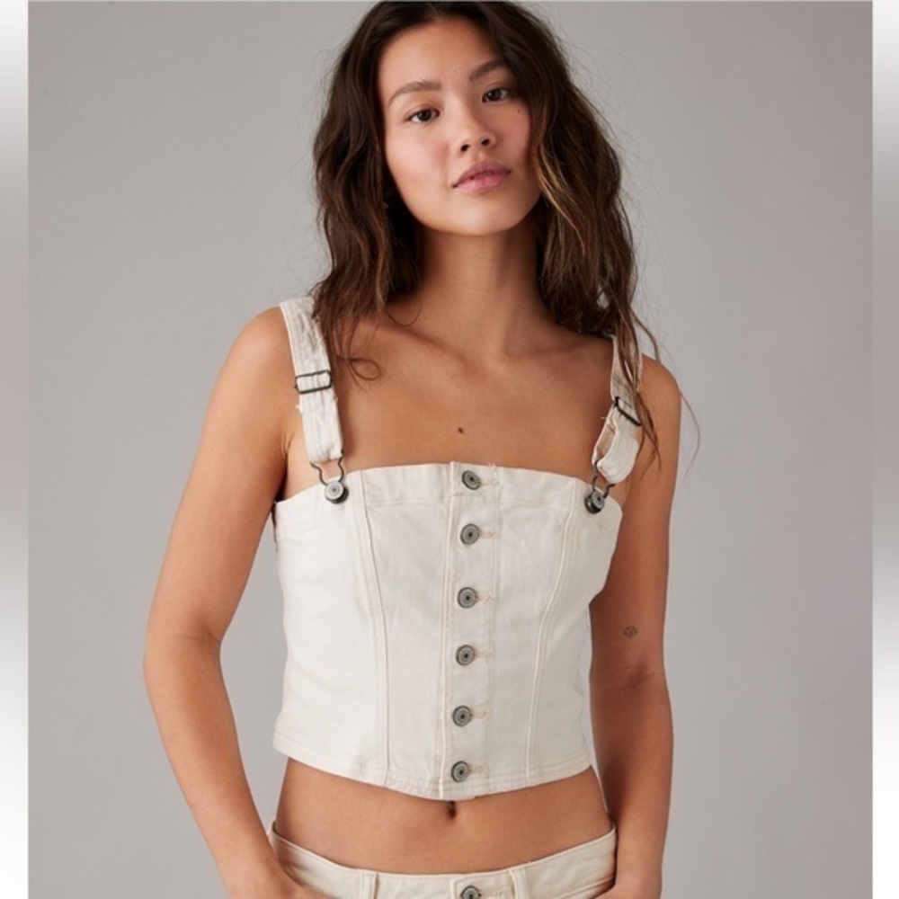 NWT AE Cream Women's Top
